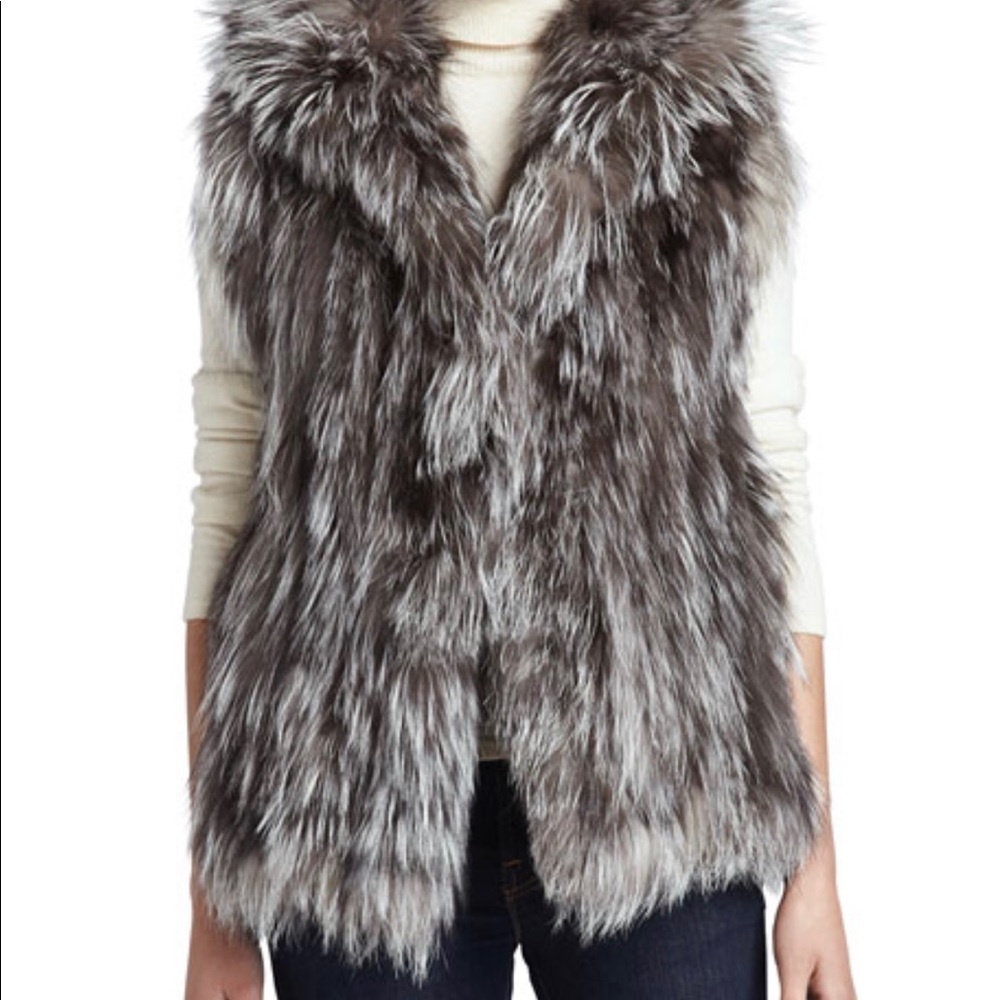 Silver Fox Hooded Vest